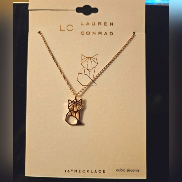 LC Lauren Conrad Jewelry - Lauren Conrad Rose Gold Fox Necklace